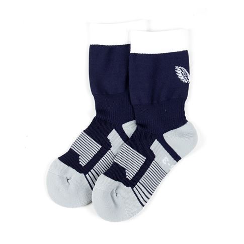 England Kids Home Rugby Mid Calf Socks 26/27 Navy & Castore White - Front