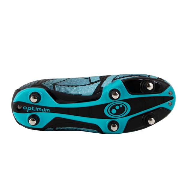Optimum Kids Aztec Laceless 6 Stud Rugby Boot Blue - Sole