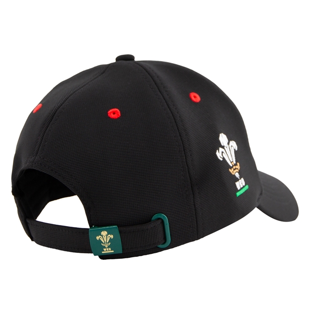 Wales Adults Baseball Cap 26/27 Black - Back View