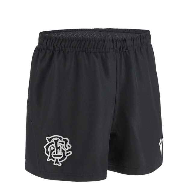 Barbarians Kids Home Rugby Shorts 25/26 Black - Front View