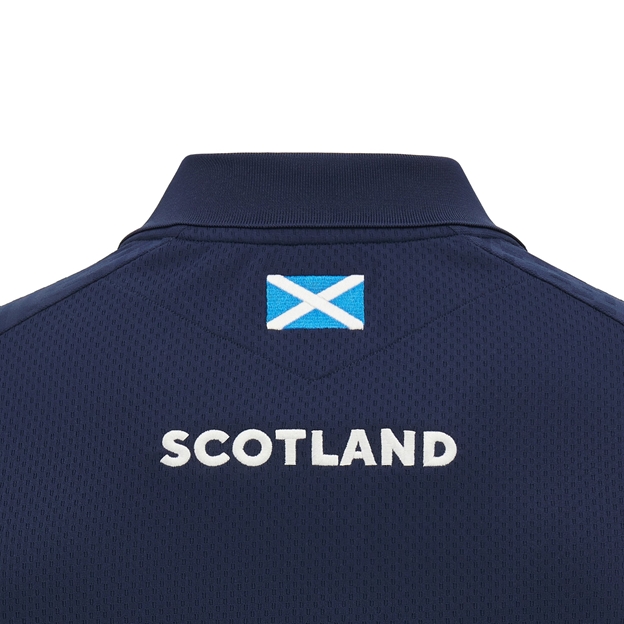 Scotland Mens Travel Polo T-Shirt - 2025 - Back Close Up