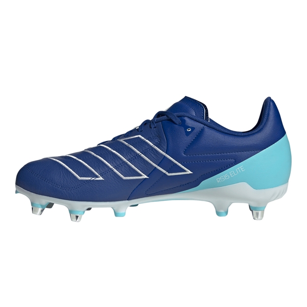 Adidas Adults RS-15 Elite Soft Ground Rugby Boots Team Royal Blue - Instep View