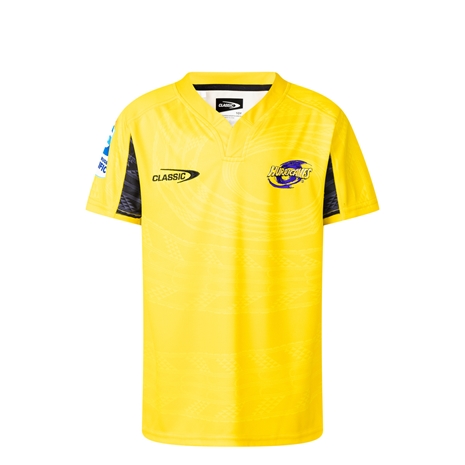 Hurricanes Kids Home Rugby Shirt Short Sleeve 2025 - Front