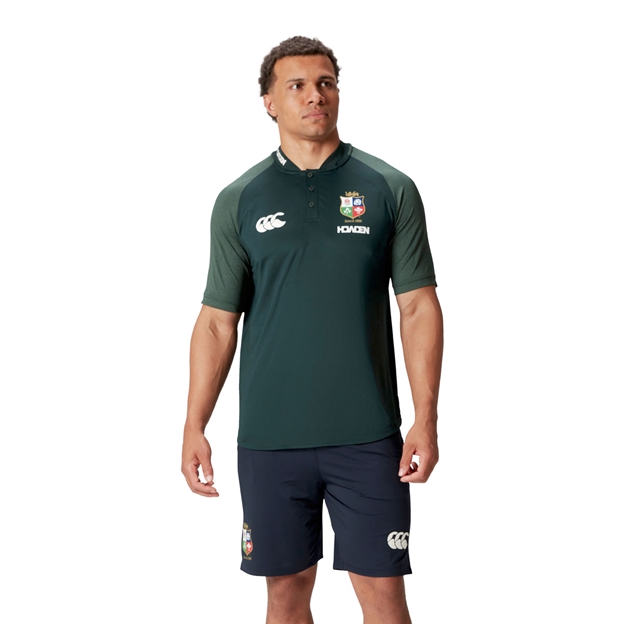 British and Irish Lions Mens Polo Green - Model Front