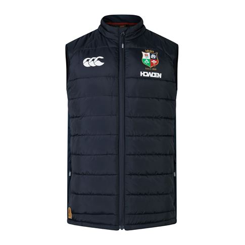 British and Irish Lions Mens Microlight Gilet Navy - Front British and Irish Lions Mens Microlight Gilet Navy - Front