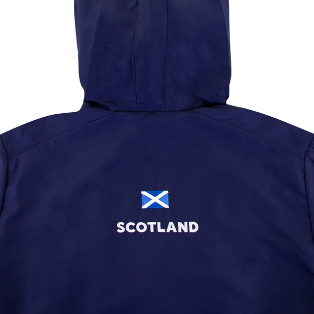 Scotland Mens Travel Full Zip Hoodie Navy 2023 - Back Embroidery