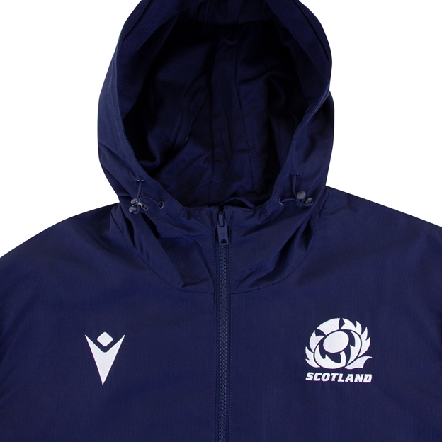 Scotland Mens Travel Full Zip Hoodie Navy 2023 - Hood