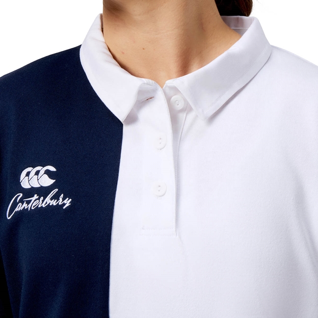 Canterbury Womens Harlequin Webber Rugby Shirt Multi Colour - Model Buttons