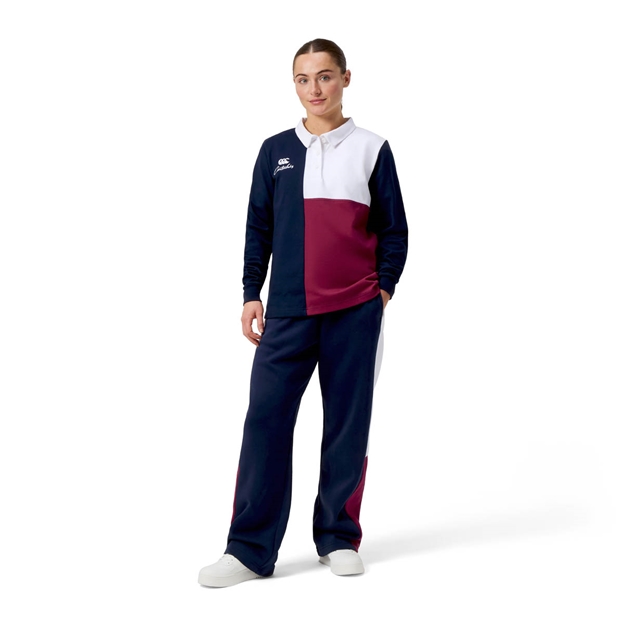 Canterbury Womens Harlequin Webber Rugby Shirt Multi Colour - Model Full