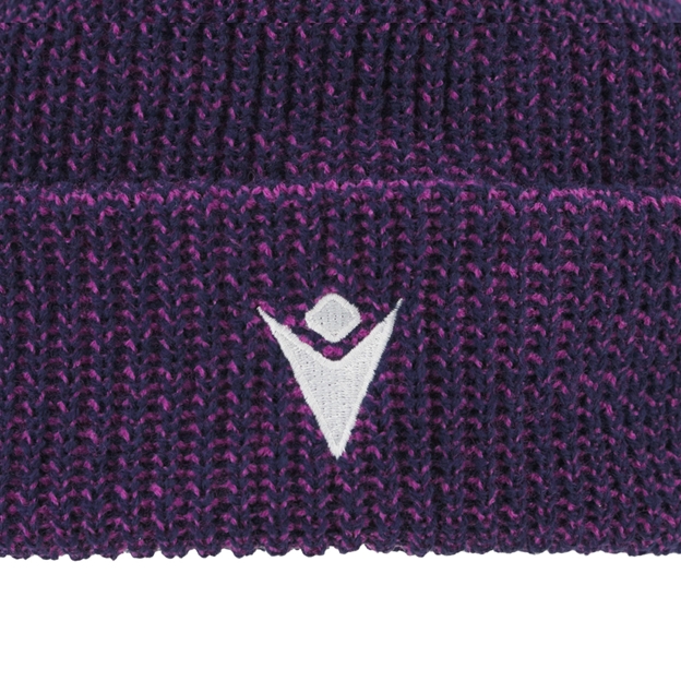 Scotland Adults Waffle Bicolour Beanie 25/26 Navy - Macron Logo
