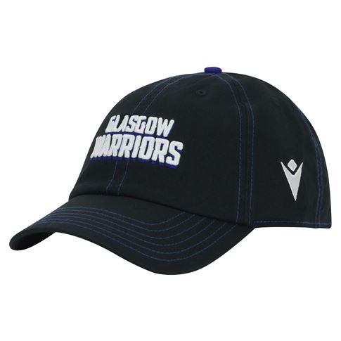 Glasgow Warriors Baseball Cap 25/26 Black - Front Glasgow Warriors Baseball Cap 25/26 Black - Front