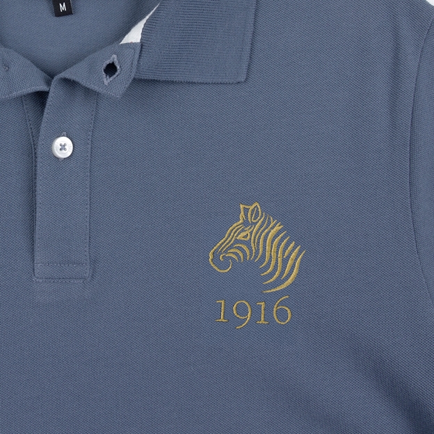 Namibia 1916 Heritage Pure Cotton Polo - Petrol Blue