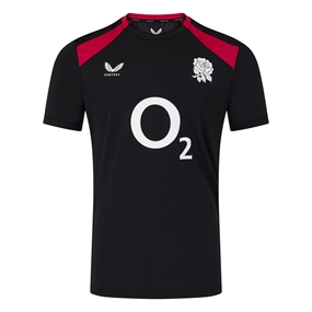 England Mens Performance T-Shirt 26/27 Castore Black - Front