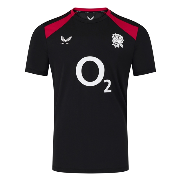 England Mens Performance T-Shirt 26/27 Castore Black - Front