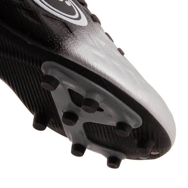 Optimum Kids Ignisio Easy Fasten Moulded Stud Firm Ground Boots - Black/Silver