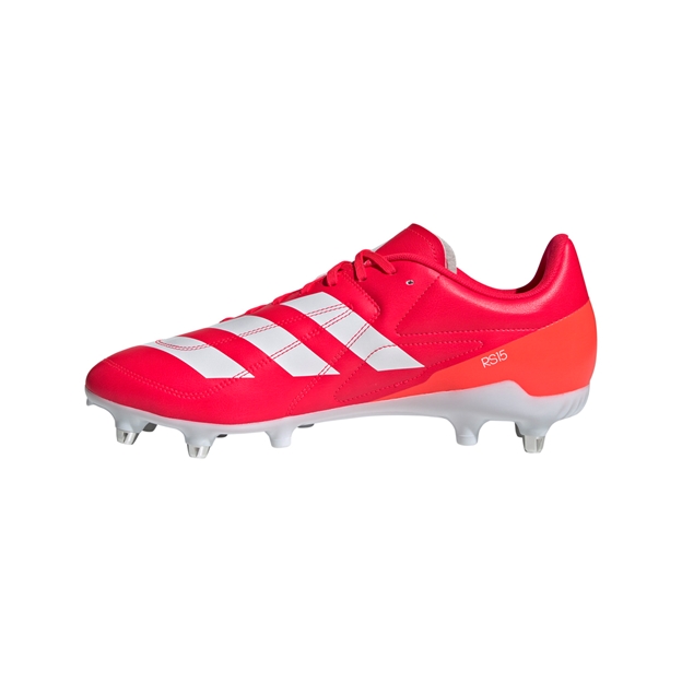 adidas Adults RS-15 Soft Ground Rugby Boots - Lucid Red