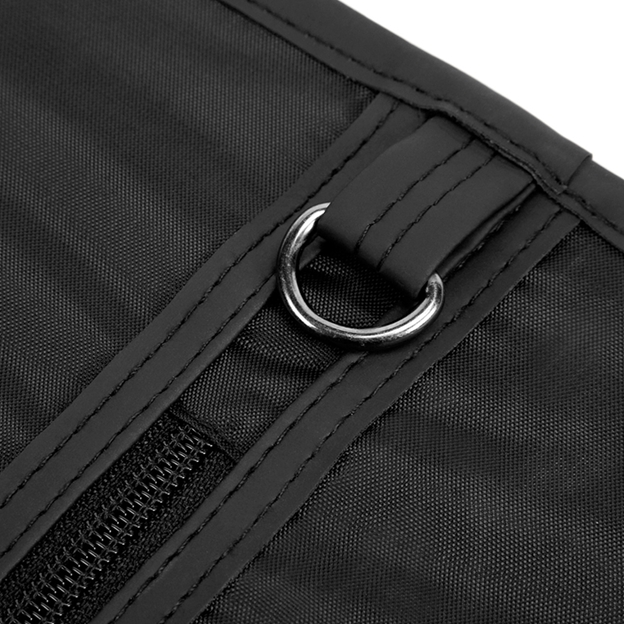 St Ronans Silver Band Suit Carrier Black - D-Ring Close-up