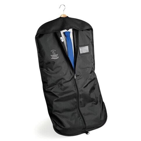 St Ronans Silver Band Suit Carrier Black - Front View