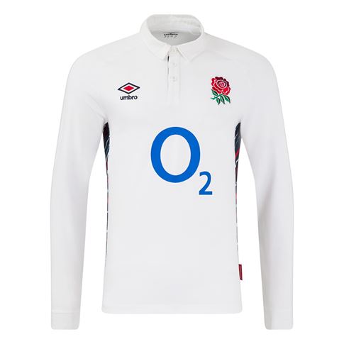 England Mens Home Classic Rugby Shirt - Long Sleeve 2025 - Front England Mens Home Classic Rugby Shirt - Long Sleeve 2025 - Front