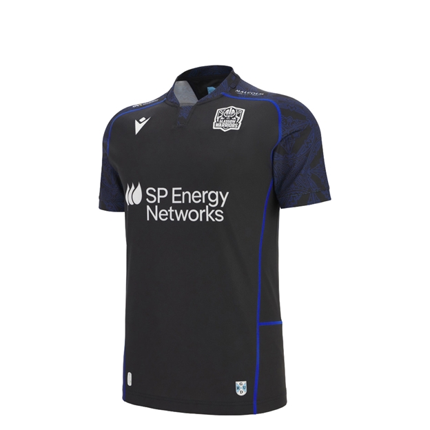 Glasgow Warriors Kids Home Rugby Shirt 25/26 Black - Front