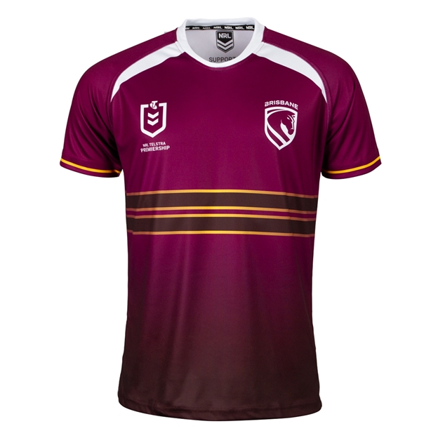 Brisbane Broncos Kids Supporters Shirt 2026 Maroon - Front View