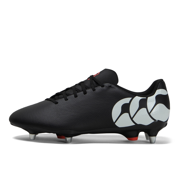 Canterbury Adults Speed Raze Soft Ground Rugby Boots Black - Oustep View