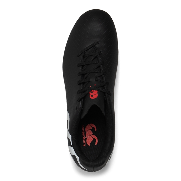 Canterbury Adults Speed Raze Soft Ground Rugby Boots Black - Top View