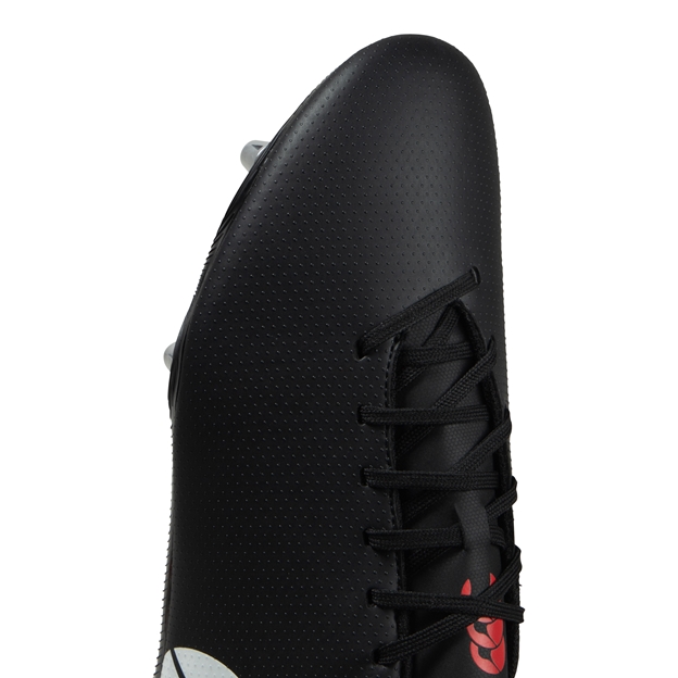 Canterbury Adults Speed Raze Soft Ground Rugby Boots Black - Toe Detail Close-up