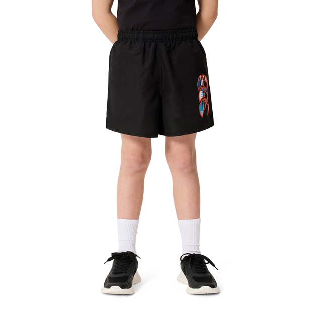 Canterbury Kids Uglies Tactic Shorts Black/Multi - Model Front View