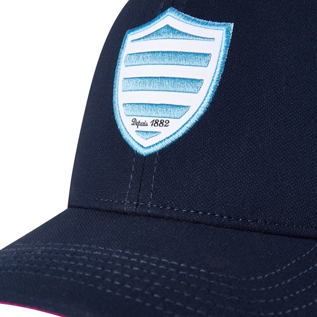 Racing 92 Adults Trucker Cap 25/26 Navy - Embroidered Badge Close-up