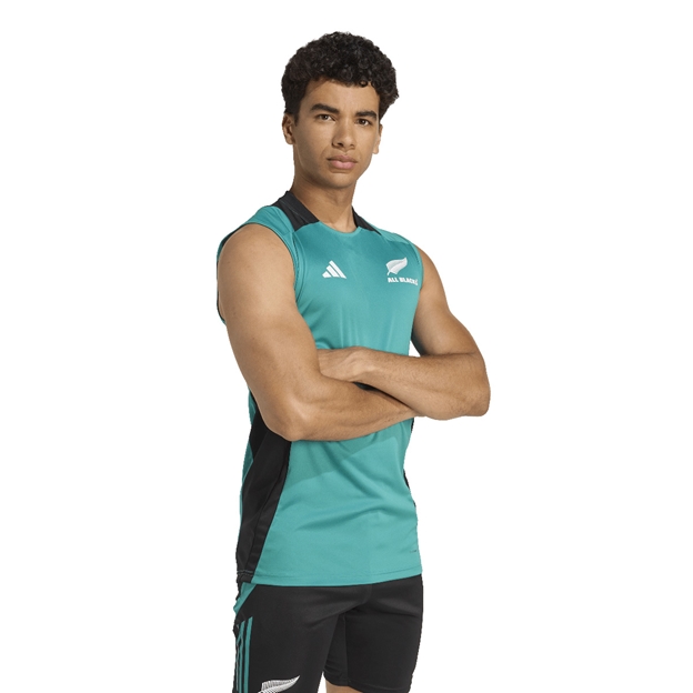 All Blacks Mens Singlet 25/26 Blue - Model Walking