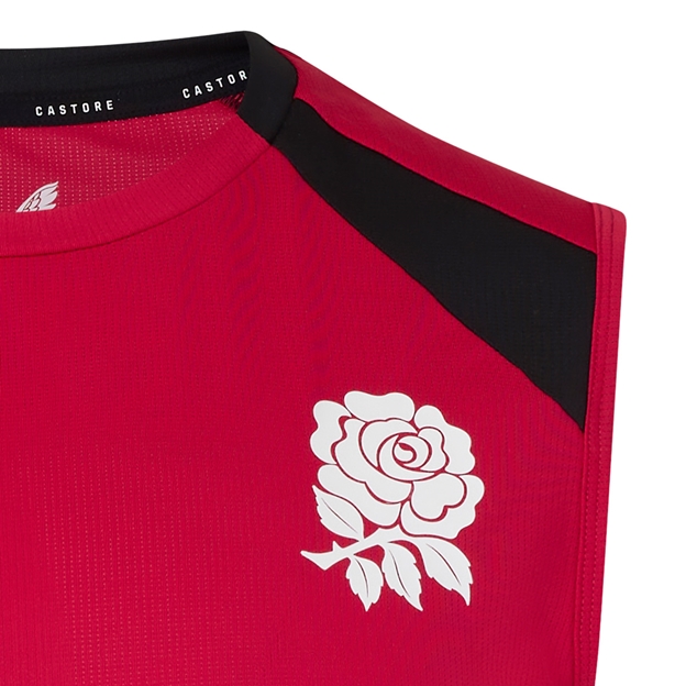 England Mens Performance Vest 26/27 Persian Red - Rose