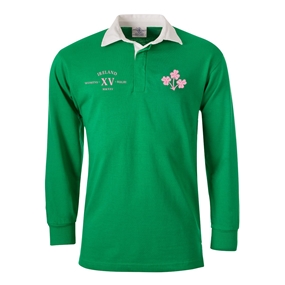 Womens World Cup Ireland Adults Classic Rugby Shirt Bright Green - Front