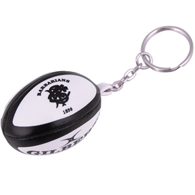 Gilbert Barbarians Rugby Ball Keyring - Front