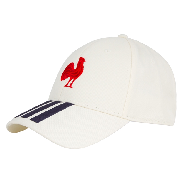 France Adults Baseball Cap 26/27 Cream White - Front View
