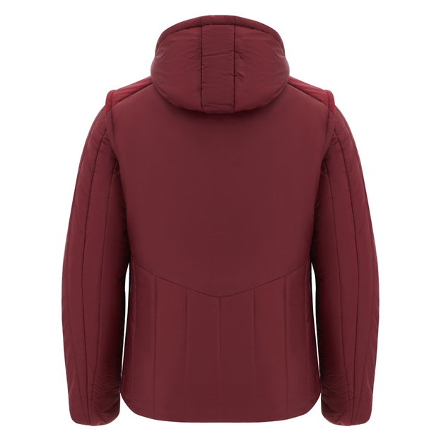 Wales Mens Travel Padded Bomber Jacket 25/26 Dark Red - Back