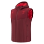 Wales Mens Travel Padded Bomber Jacket 25/26 Dark Red - Sleeveless 
