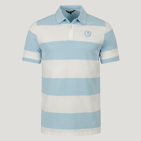 Scotland 1990 Heritage Pure Cotton Polo Sky White - Front View