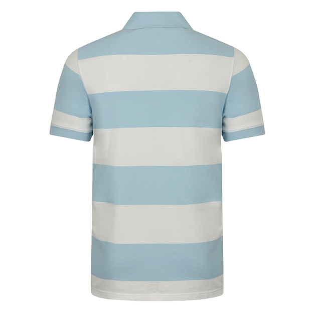 Scotland 1990 Heritage Pure Cotton Polo - Sky Blue/White