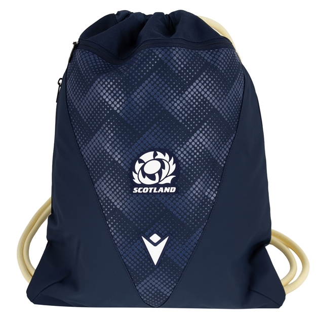 Scotland Gym Sack 26/27 Navy and Sand - Front View