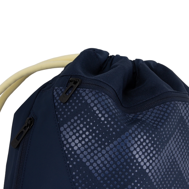Scotland Gym Sack 26/27 Navy and Sand - Zip Detail