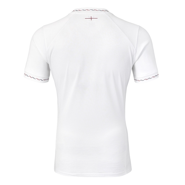England Mens Home Pro Rugby Shirt 26/27 Brilliant White - Back View