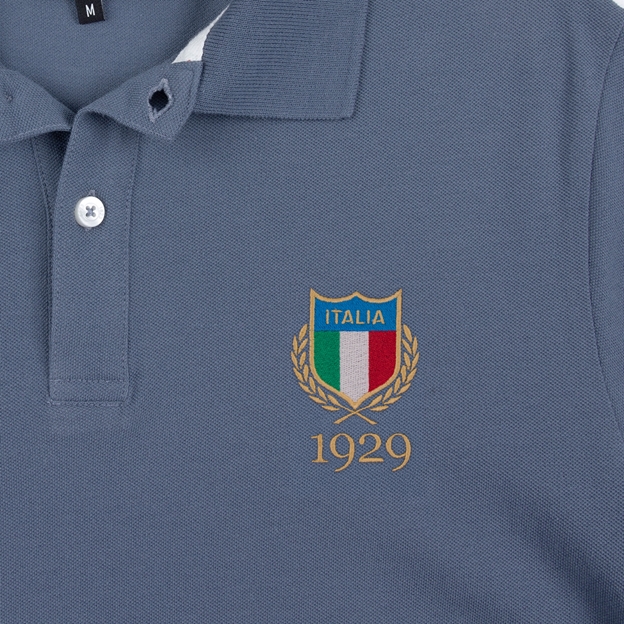 Italy 1929 Heritage Pure Cotton Polo - Petrol Blue