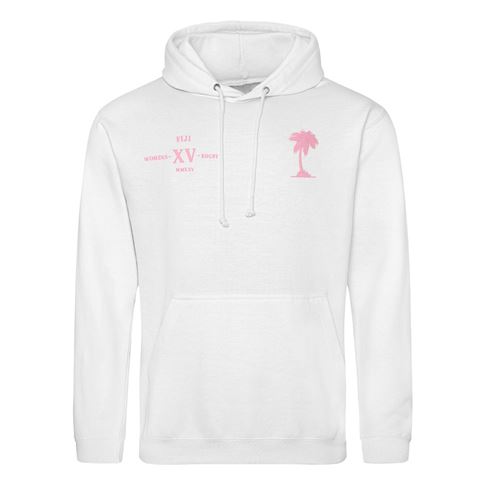 Womens World Cup Fiji Adults Classic Hoodie White - Front Womens World Cup Fiji Adults Classic Hoodie White - Front