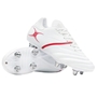 Gilbert Kids Sidestep X20 6 Stud Soft Ground Rugby Boots White - Front 
