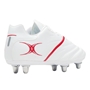 Gilbert Kids Sidestep X20 6 Stud Soft Ground Rugby Boots White - Heel 