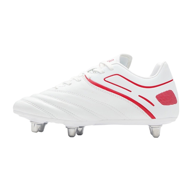 Gilbert Kids Sidestep X20 6 Stud Soft Ground Rugby Boots White - Instep