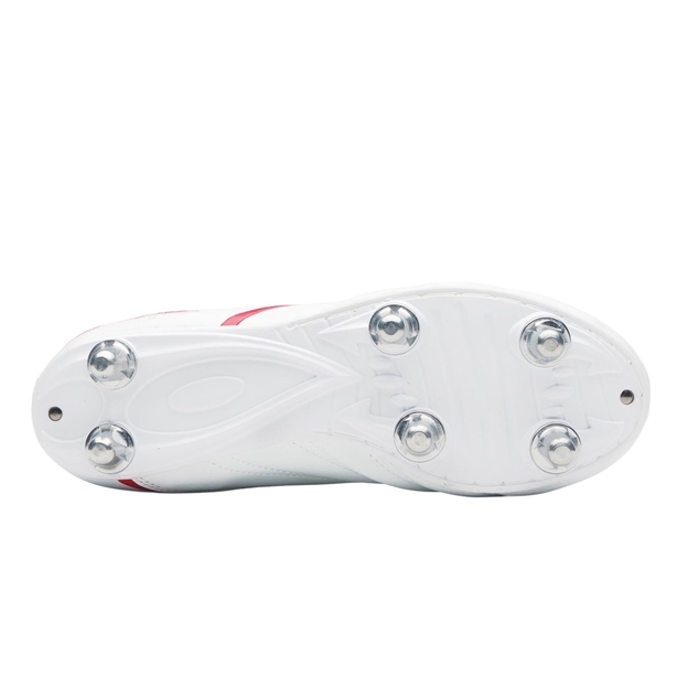 Gilbert Kids Sidestep X20 6 Stud Soft Ground Rugby Boots White - Soleplate