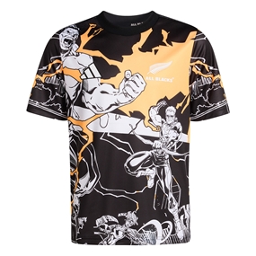 All Blacks Marvel Kids Home Rugby Shirt 25/26 - Front