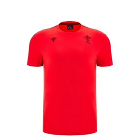 Wales Junior Travel Cotton T-Shirt 25/26 Red - Front